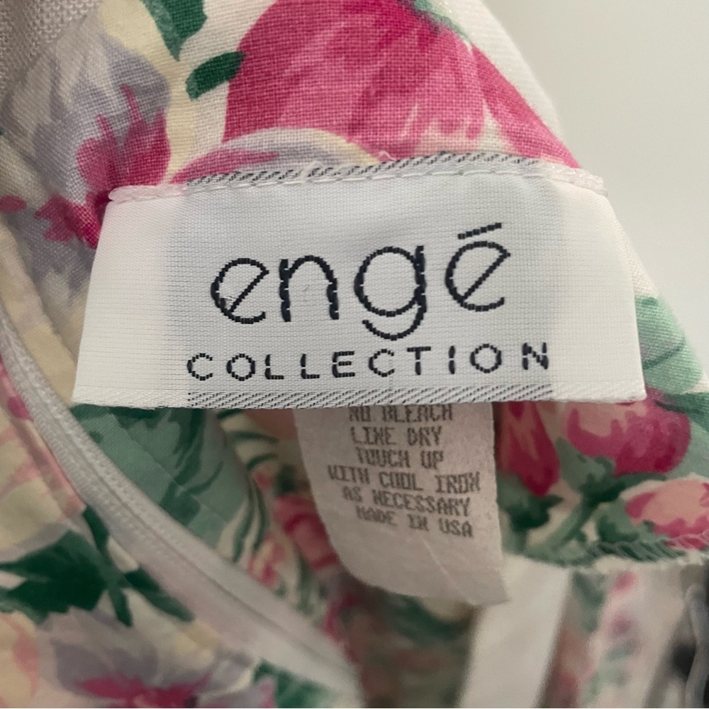 80s Vintage Enge Collection Foral Secretary Wrap Dress Modi Belted Grandma - Picture 12 of 13